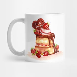 Strawberry Chocolate Cake Mug